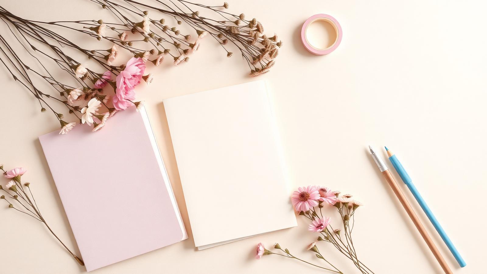 Composição de papelaria